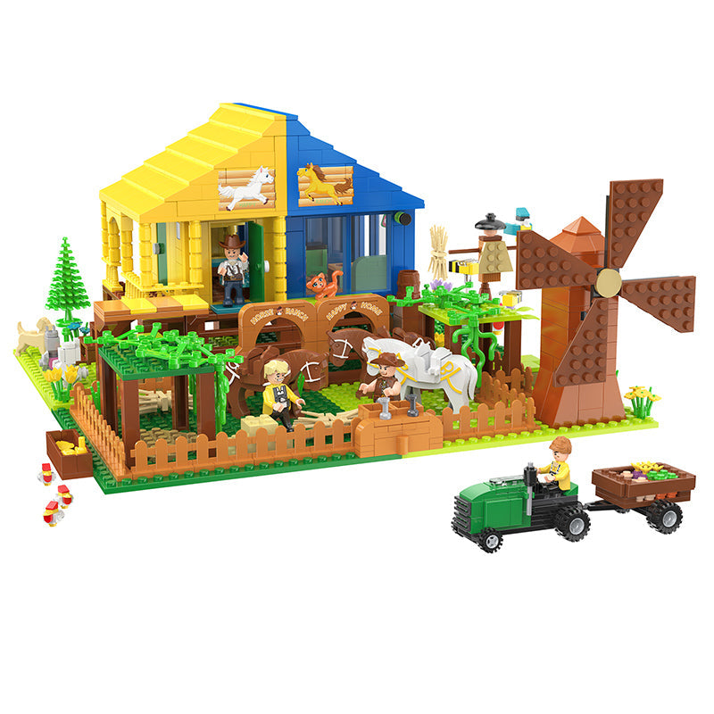 COGO 923PCS Farm Pasture Building Block Toys