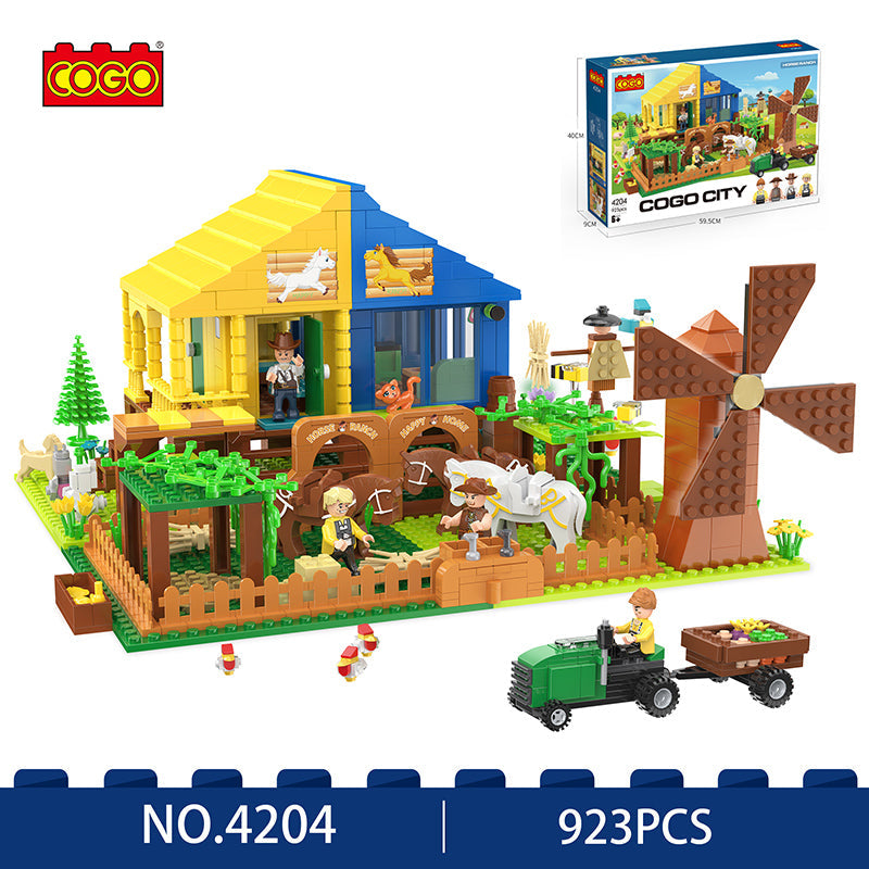 COGO 923PCS Farm Pasture Building Block Toys