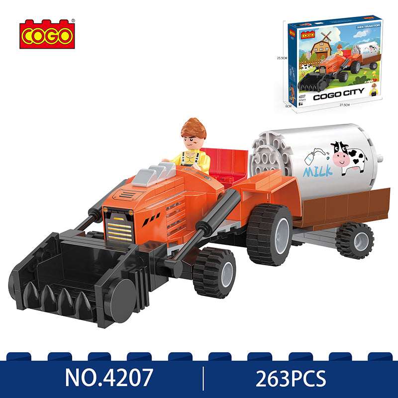 COGO 263PCS Farm Multifunctional Tractor Building Block Toys