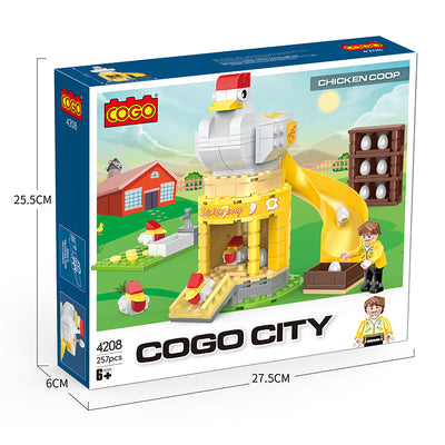 COGO 257PCS Farm Chicken Coop Building Block Toys