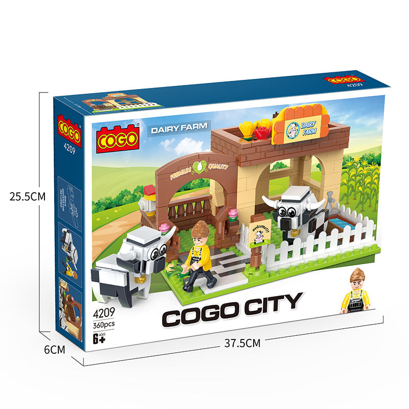 COGO 360PCS Farm Dairy Building Block Toy