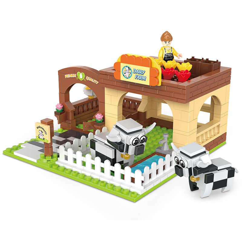 COGO 360PCS Farm Dairy Building Block Toy