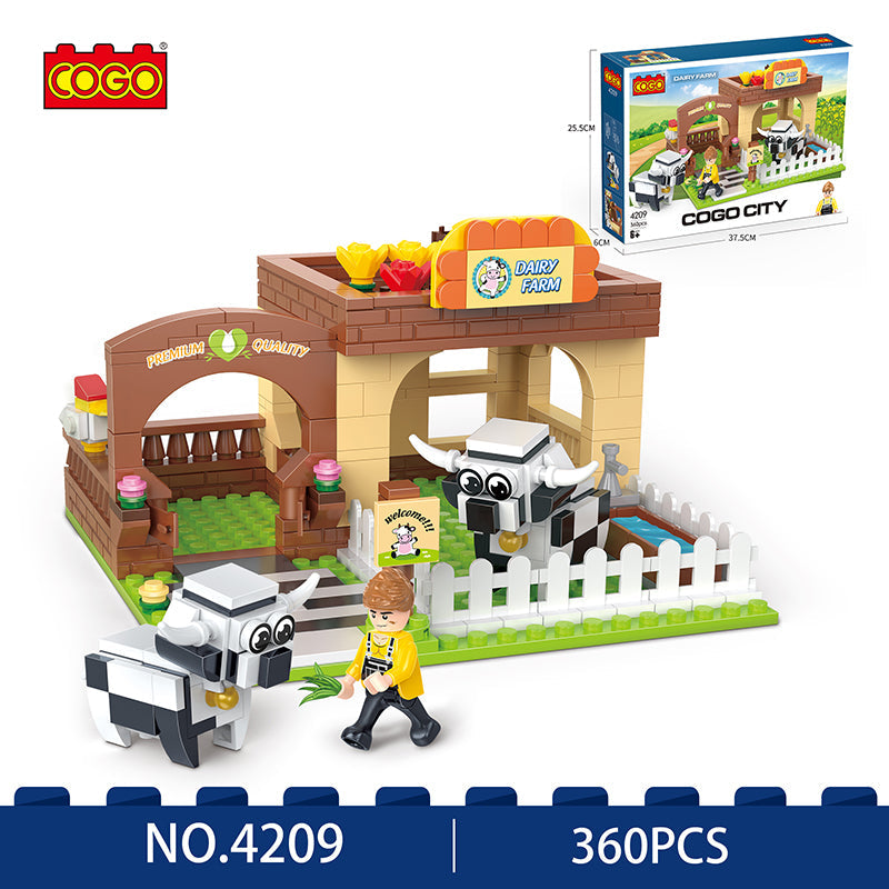 COGO 360PCS Farm Dairy Building Block Toy