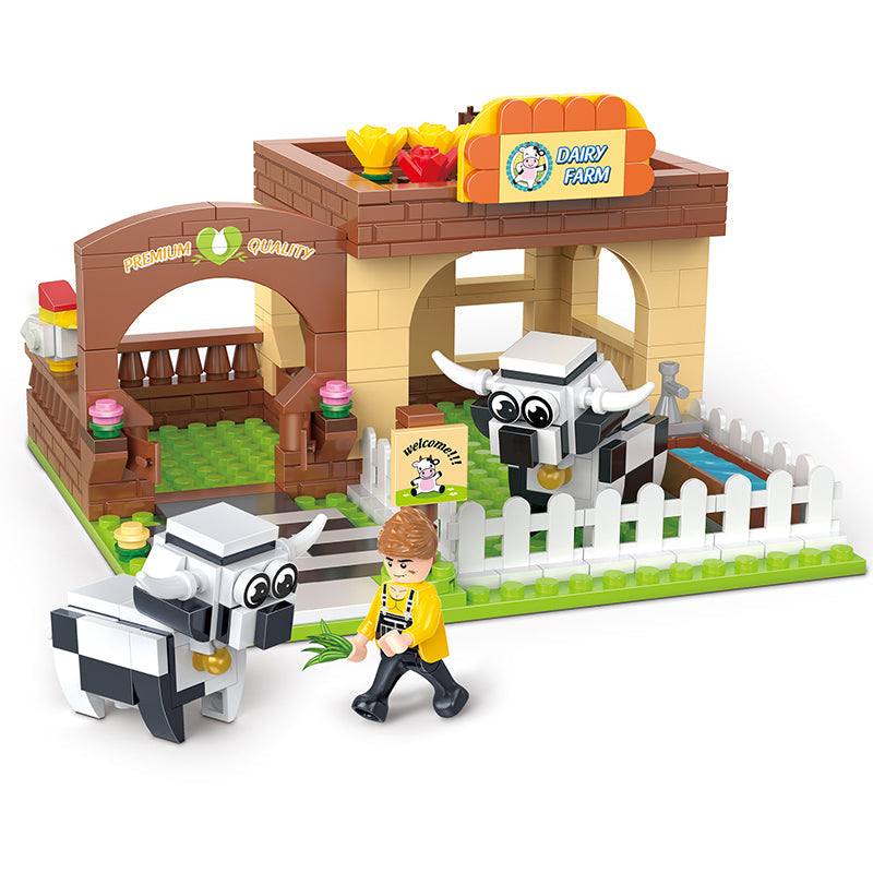 COGO 360PCS Farm Dairy Building Block Toy