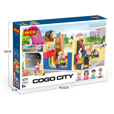 COGO 575PCS Town Center Extreme Sports Park Building Block Toy