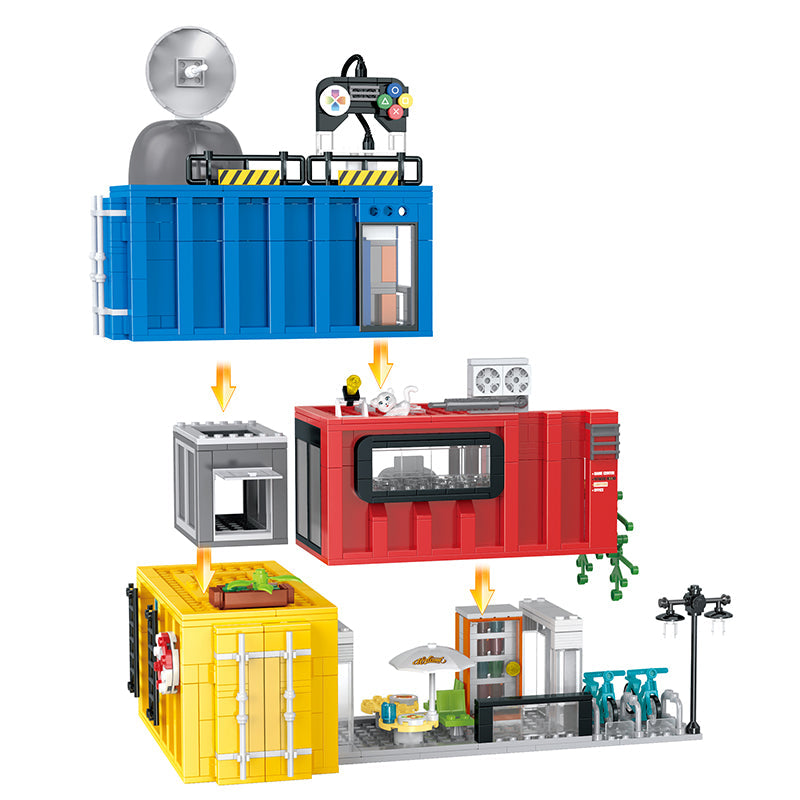 COGO 794PCS Container Hotel Building Block Toys