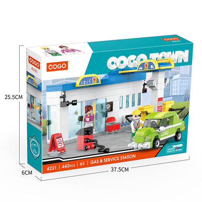 COGO 438PCS City Gas Station Building Block Toy