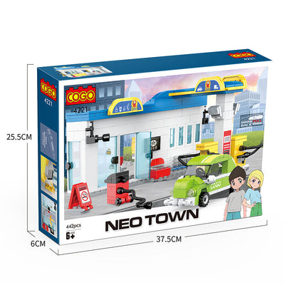 COGO 438PCS City Gas Station Building Block Toy