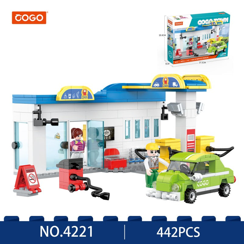 COGO 438PCS City Gas Station Building Block Toy