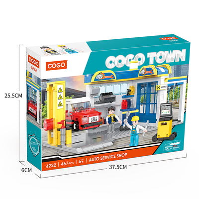 COGO 467PCS New City Series Repair Shop Building Blocks Toys