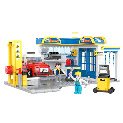 COGO 467PCS New City Series Repair Shop Building Blocks Toys