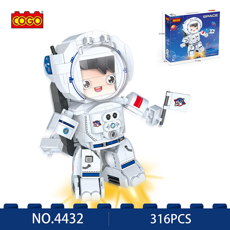 COGO 316PCS Q Version Astronaut Building Block Toys