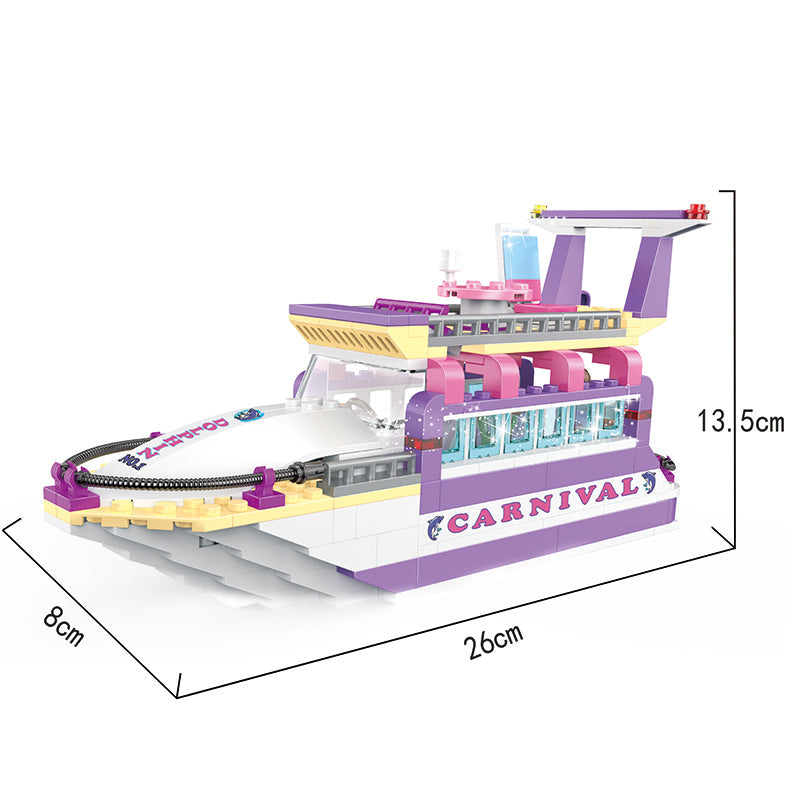 COGO 318PCS Fashionable Girl Yacht Building Block Toy