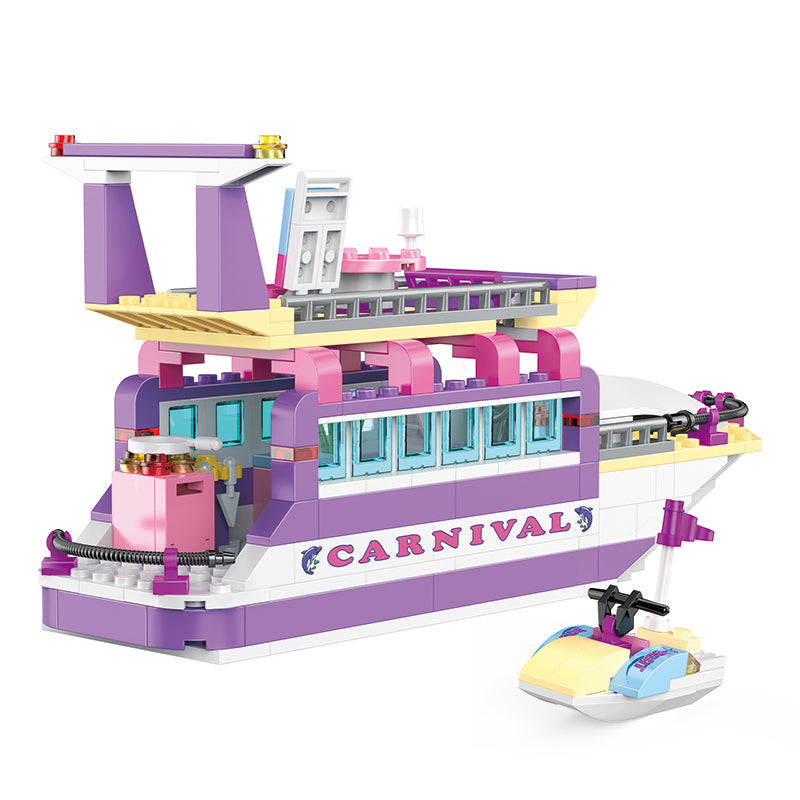 COGO 318PCS Fashionable Girl Yacht Building Block Toy