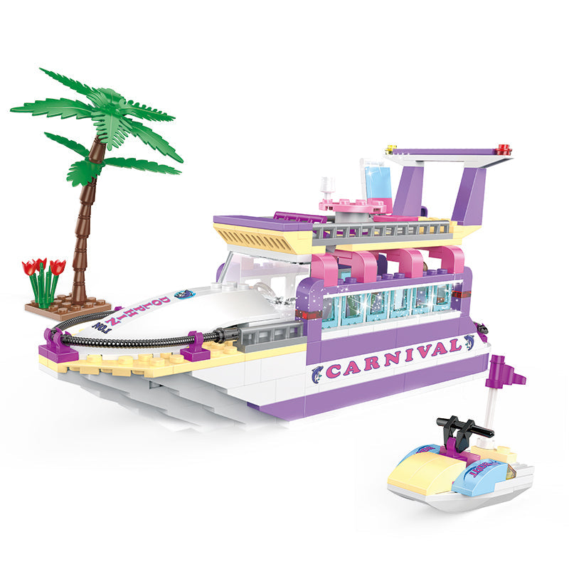 COGO 318PCS Fashionable Girl Yacht Building Block Toy