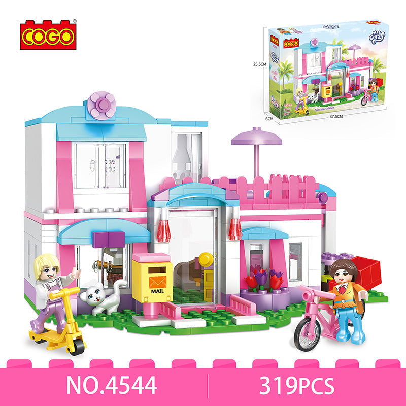 COGO 319PCS Girls Sea View Villa Building Block Toy