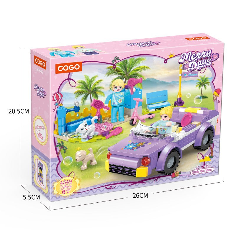 COGO 196PCS Girl Petting Garden Building Block Toy
