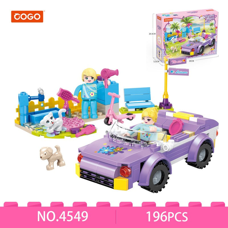 COGO 196PCS Girl Petting Garden Building Block Toy