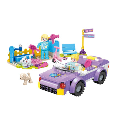COGO 196PCS Girl Petting Garden Building Block Toy