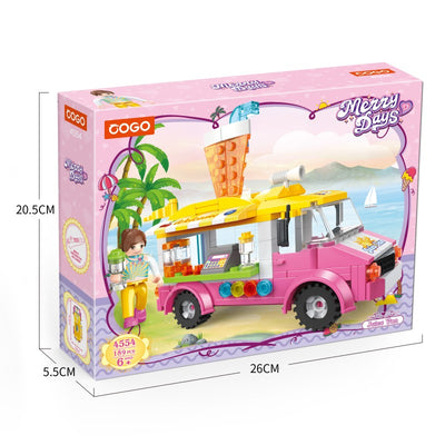 COGO 189PCS Summer Beach Juice Vending Car Building Block Toy