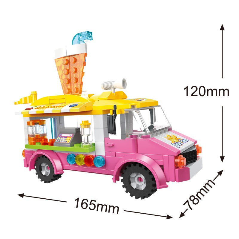 COGO 189PCS Summer Beach Juice Vending Car Building Block Toy