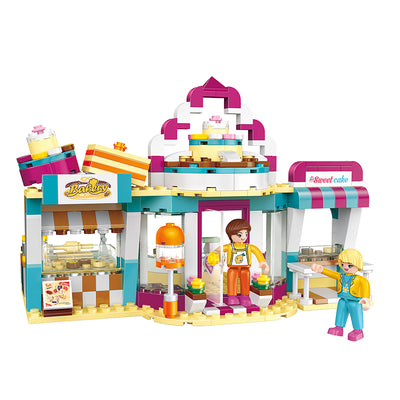 COGO 348PCS Happy City Girls Happy Baking Shop Building Block Toy