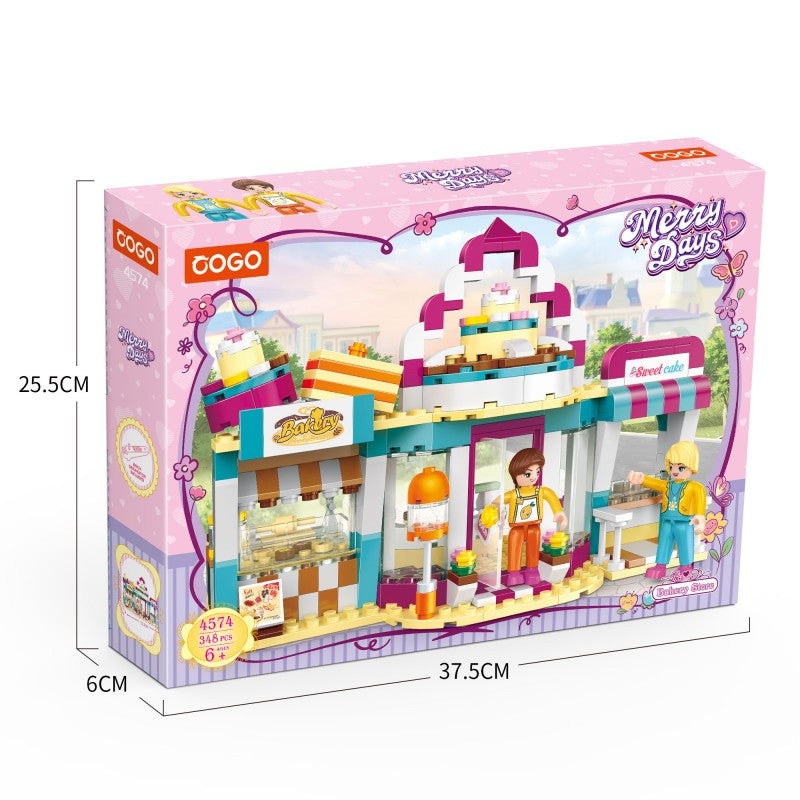 COGO 348PCS Happy City Girls Happy Baking Shop Building Block Toy