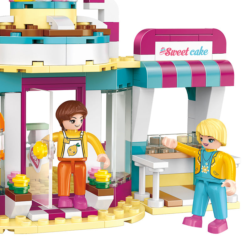 COGO 348PCS Happy City Girls Happy Baking Shop Building Block Toy