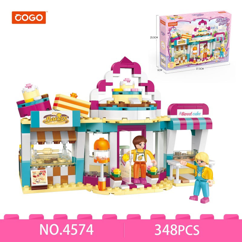 COGO 348PCS Happy City Girls Happy Baking Shop Building Block Toy