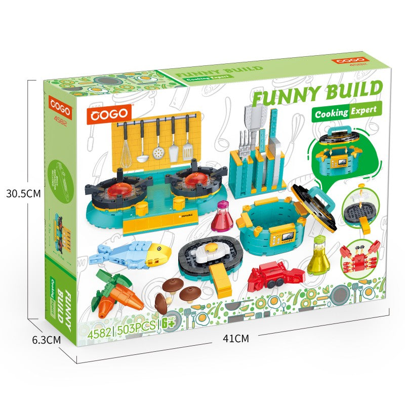 COGO 503PCS Playhouse kitchen cooking building block Toys