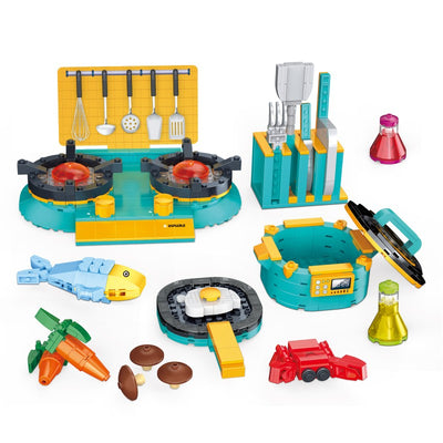 COGO 503PCS Playhouse kitchen cooking building block Toys