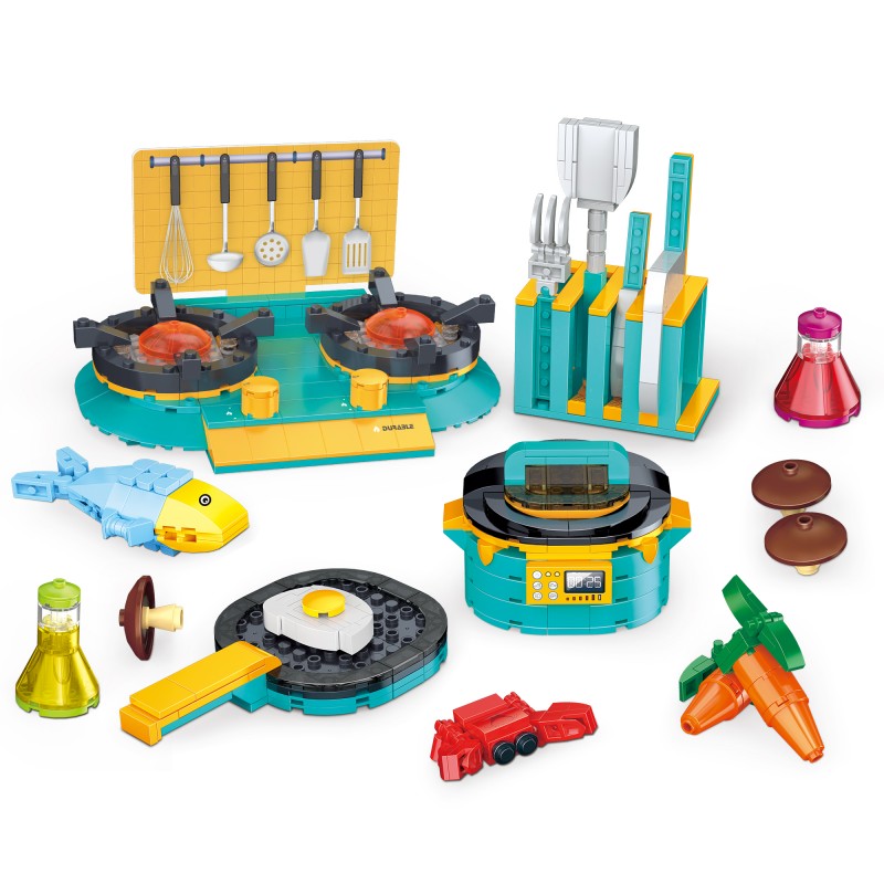 COGO 503PCS Playhouse kitchen cooking building block Toys