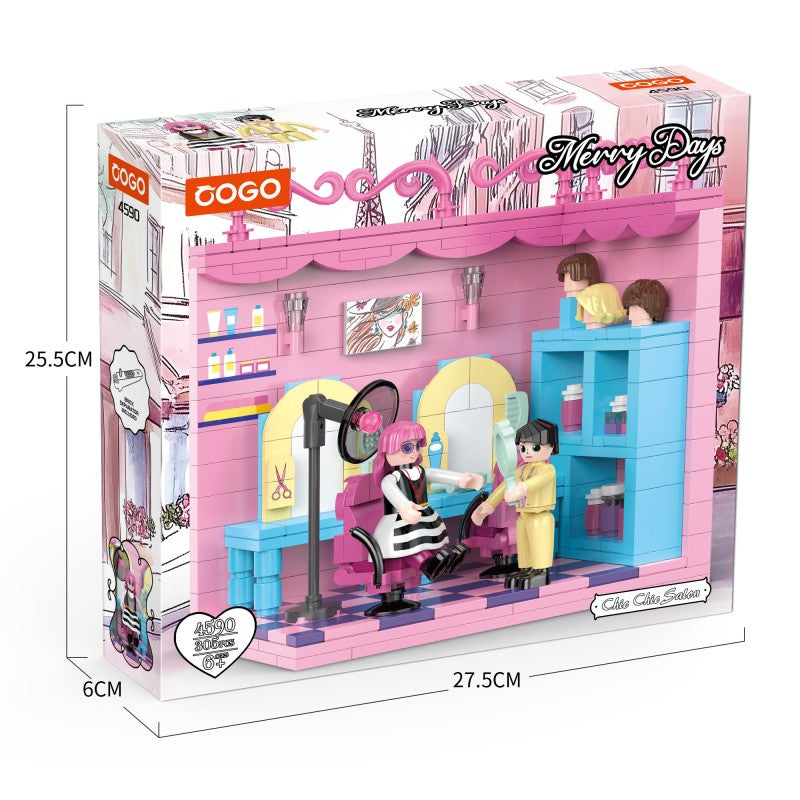 摩登女孩系列小颗粒积木-时尚沙龙/332PCS