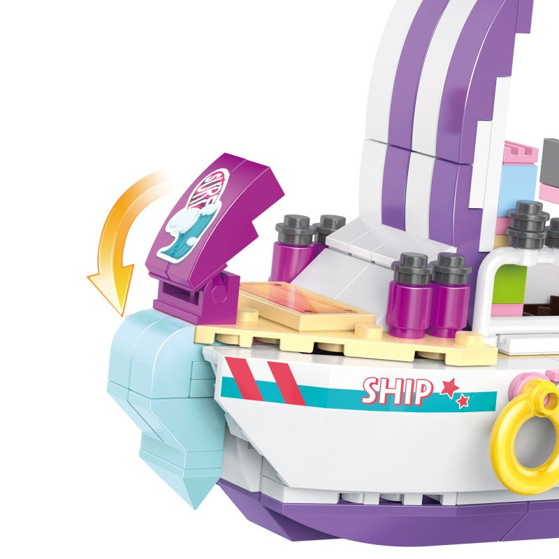 COGO 373PCS Girls Vacation Surf Building Block Toy