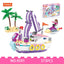 COGO 373PCS Girls Vacation Surf Building Block Toy