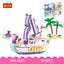 COGO 370PCS Girls Vacation Surf Building Block Toy