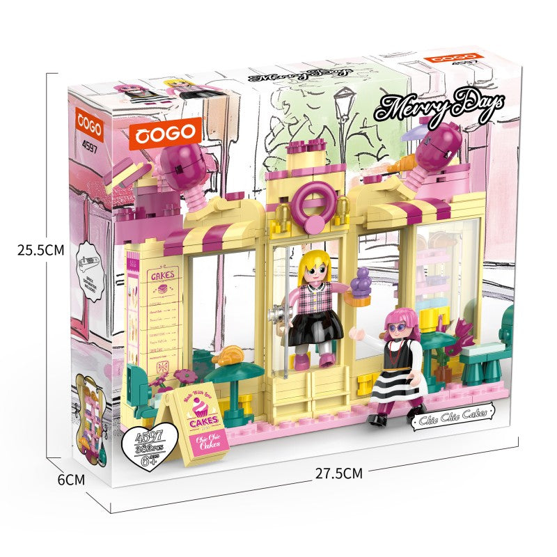 摩登女孩系列小颗粒积木-时尚糕点店/388PCS