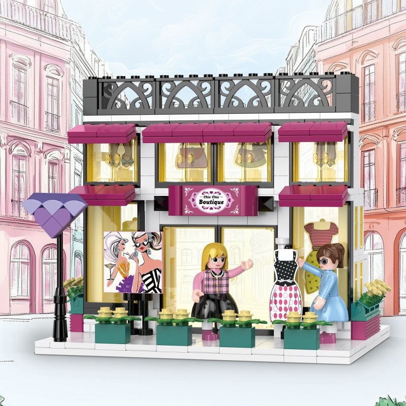 摩登女孩系列小颗粒积木-时尚精品店/382PCS