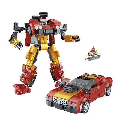 COGO 391PCS Transformation Series Transform Mech Sports Car Building Blocks Toys