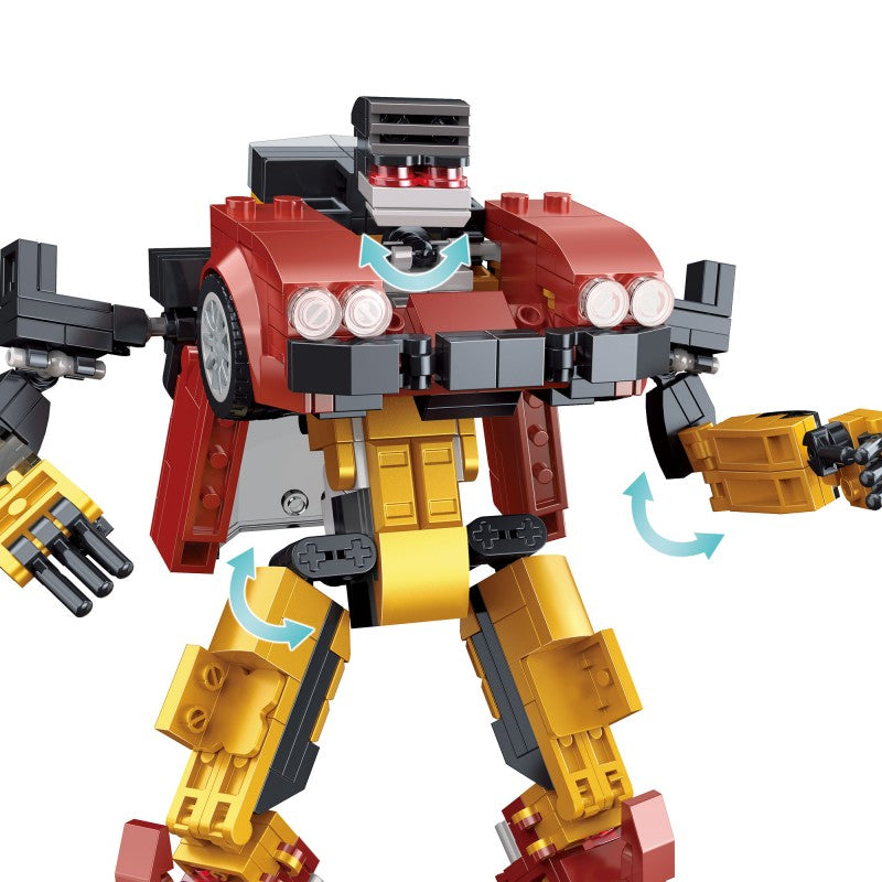 COGO 407PCS Transformation Series Transform Mech Sports Car Building Blocks Toys