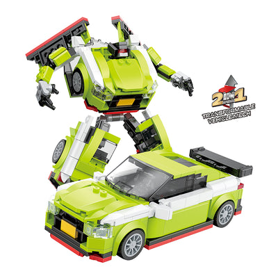 COGO 383PCS Transformation Series Transform Mech Sports Car Building Blocks Toys