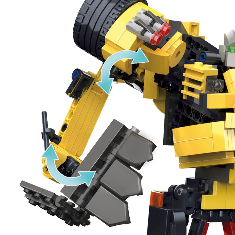 COGO 470PCS Transformation Series Transform Mech Bulldozer Building Blocks Toys