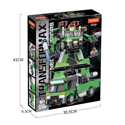COGO 673PCS Transformation Series Transform Mech Truck Building Blocks Toys