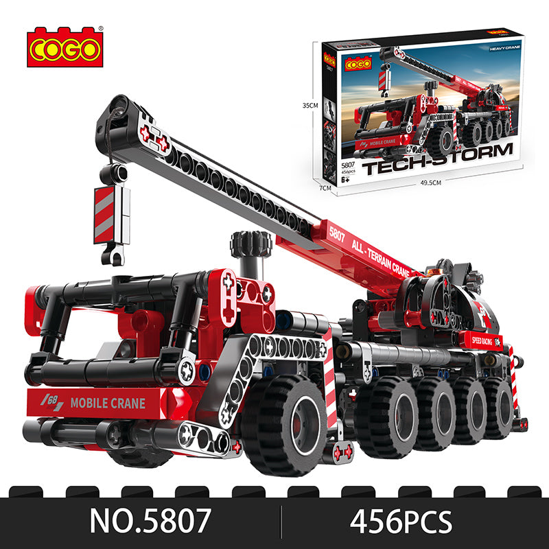 COGO 456PCS Technology Vehicle Heavy Duty Crane Building Block Toy