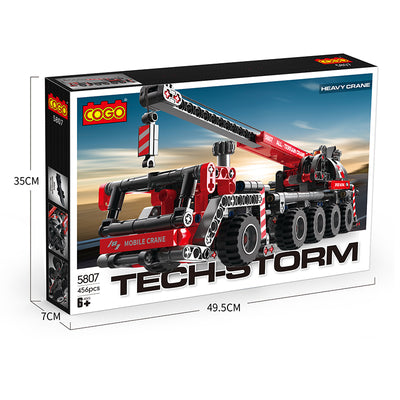 COGO 456PCS Technology Vehicle Heavy Duty Crane Building Block Toy