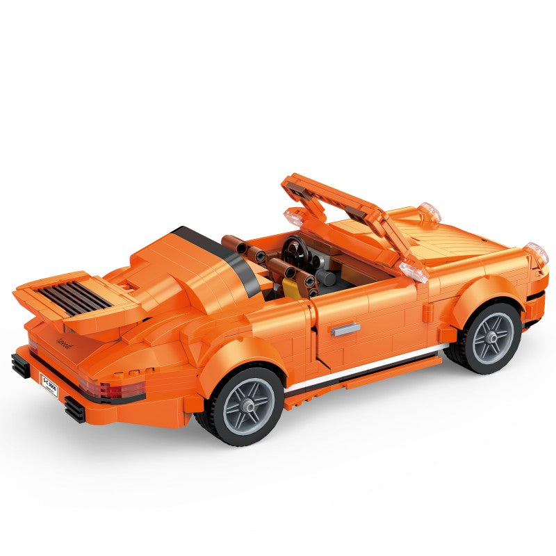 COGO 915PCS Technology Orange Racing Building Block Toy