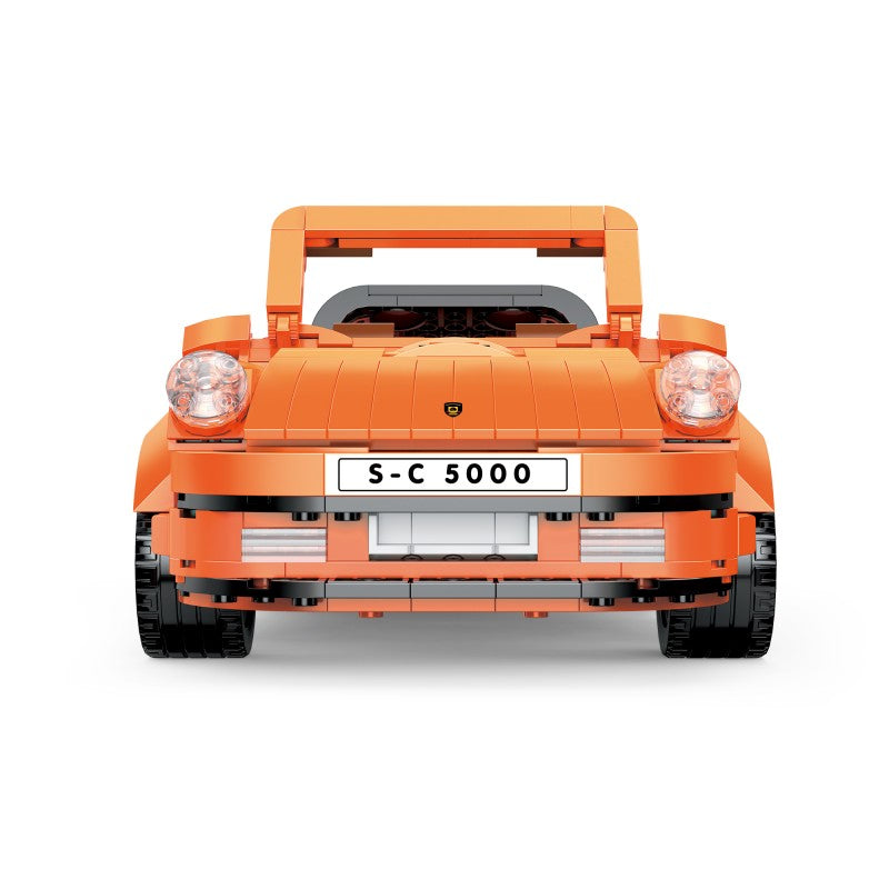 COGO 915PCS Technology Orange Racing Building Block Toy