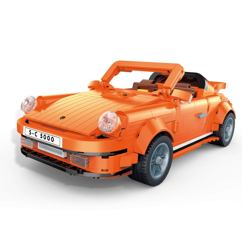 COGO 915PCS Technology Orange Racing Building Block Toy