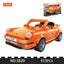 COGO 915PCS Technology Orange Racing Building Block Toy