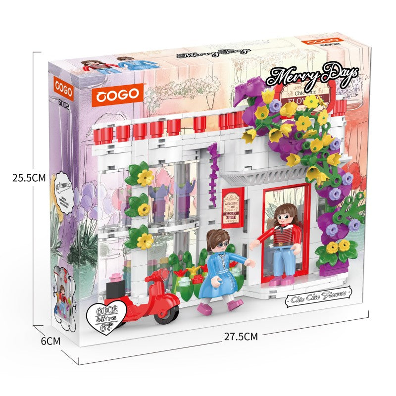 摩登女孩系列小颗粒积木-时尚花店/463PCS